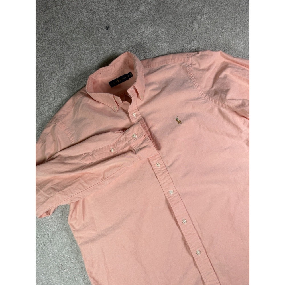 Polo Ralph Lauren Coral Oxford Button Down Long Sleeve Men's  XL  Flesh Pony